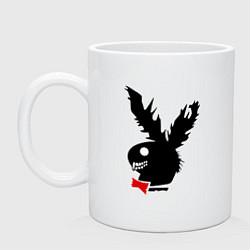 Кружка керамическая Crazy play boy logo, цвет: белый