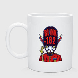 Кружка керамическая Blink 182 beefeater, цвет: белый