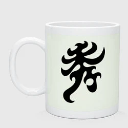 Кружка керамическая Японский иероглиф - Элегантность, цвет: фосфор