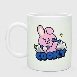 Кружка керамическая Cooky BT21 Jungkook, цвет: фосфор