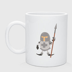 Кружка керамическая Маленький Рыцарь, цвет: белый