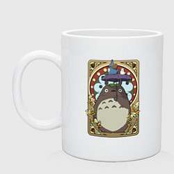 Кружка керамическая Totoro card, цвет: белый