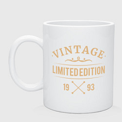 Кружка керамическая Vintage limited edition 1993, цвет: белый