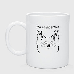 Кружка керамическая The Cranberries - rock cat, цвет: белый
