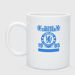 Кружка керамическая FC Chelsea London, цвет: белый