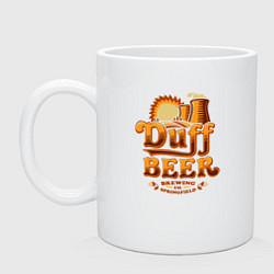 Кружка керамическая Duff beer brewing, цвет: белый