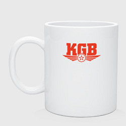Кружка керамическая KGB Red, цвет: белый