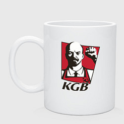 Кружка керамическая KGB Lenin, цвет: белый