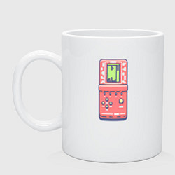 Кружка керамическая Игровая приставка Тетрис, цвет: белый