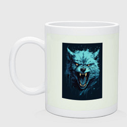 Кружка керамическая Blue wolf, цвет: фосфор