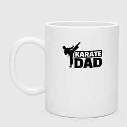 Кружка керамическая Karate dad, цвет: белый