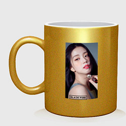 Кружка керамическая Kim Jisoo, цвет: золотой