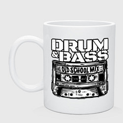 Кружка керамическая Dnb oldschool, цвет: белый