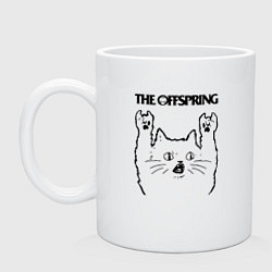 Кружка керамическая The Offspring - rock cat, цвет: белый