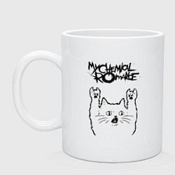Кружка керамическая My Chemical Romance - rock cat, цвет: белый