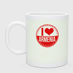 Кружка керамическая Love Armenia, цвет: фосфор