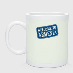 Кружка керамическая Welcome to Armenia, цвет: фосфор