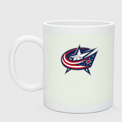 Кружка керамическая Columbus blue jackets - hockey team - emblem, цвет: фосфор