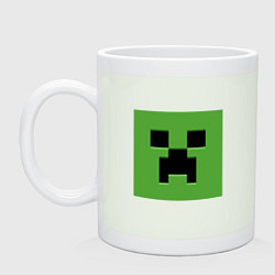 Кружка керамическая Minecraft creeper face, цвет: фосфор