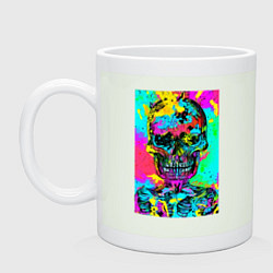 Кружка керамическая Cool skull - pop art - vogue, цвет: фосфор