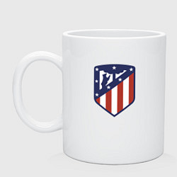Кружка керамическая Atletico Madrid FC, цвет: белый