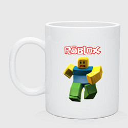 Кружка керамическая Roblox бегущий персонаж, цвет: белый