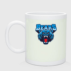 Кружка керамическая Bears team, цвет: фосфор