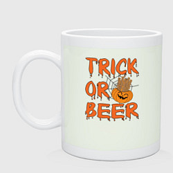 Кружка керамическая Trick or beer, цвет: фосфор