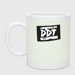 Кружка керамическая ДДТ - логотип, цвет: фосфор