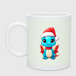 Кружка керамическая Сказочный новогодний дракоша, цвет: фосфор