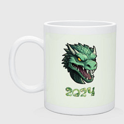Кружка керамическая Красивый дракон 2024, цвет: фосфор