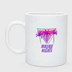 Кружка керамическая Malibu nights, цвет: белый