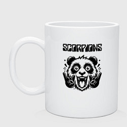 Кружка керамическая Scorpions - rock panda, цвет: белый