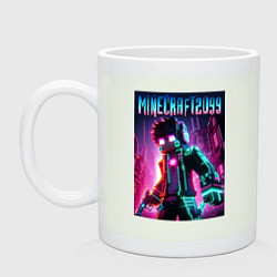 Кружка керамическая Minecraft - ai art fantasy neon, цвет: фосфор