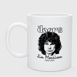 Кружка керамическая The Doors Jim Morrison, цвет: белый