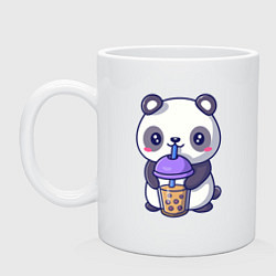 Кружка керамическая Panda drink, цвет: белый
