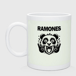 Кружка керамическая Ramones - rock panda, цвет: фосфор