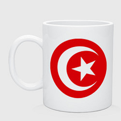 Кружка керамическая Тунис, цвет: белый
