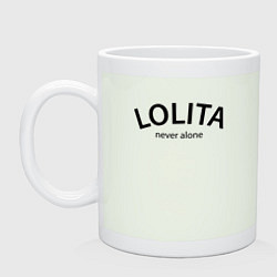 Кружка керамическая Lolita never alone - motto, цвет: фосфор