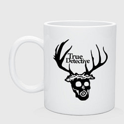 Кружка керамическая True Detective: Deer Skull, цвет: белый