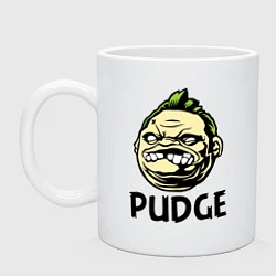 Кружка керамическая Pudge Face, цвет: белый