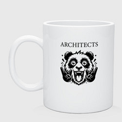 Кружка керамическая Architects - rock panda, цвет: белый