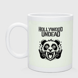 Кружка керамическая Hollywood Undead - rock panda, цвет: фосфор