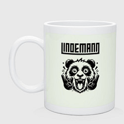 Кружка керамическая Lindemann - rock panda, цвет: фосфор