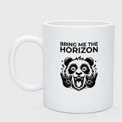 Кружка керамическая Bring Me the Horizon - rock panda, цвет: белый