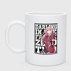 Кружка керамическая Darling in the FranXX zero, цвет: белый