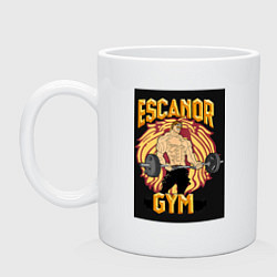 Кружка керамическая Эсканор грех гордыни gym, цвет: белый
