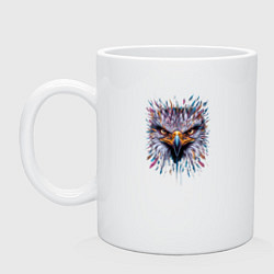 Кружка керамическая Бриллиантовый ястреб, цвет: белый