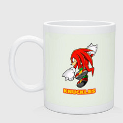 Кружка керамическая Knuckles ехидна из соника, цвет: фосфор