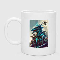 Кружка керамическая Cool dragon - ai art fantasy, цвет: белый
